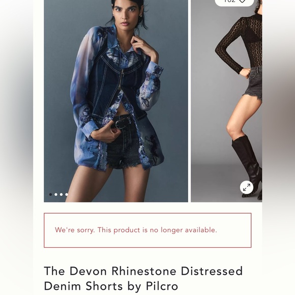 NWT PILCRO DEVON RHINESTONE SHORTS - Picture 3 of 10